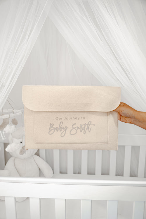 Maternity Notes Folder Our Journey to Baby Surname Pregnancy Organiser Pregnancy keepsake Mum to be Gift baby Hospital Notes carrier