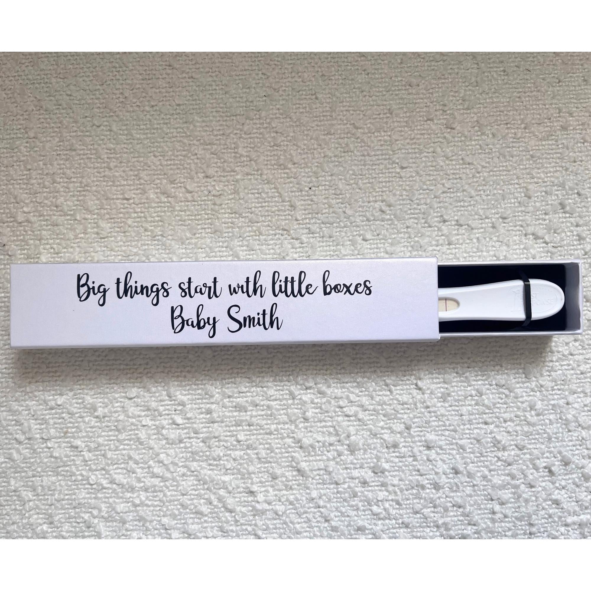 Personalised Pregnancy Test Keepsake Box – Custom Baby Announcement Gift | New Baby Memory Box | Baby Reveal Keepsake