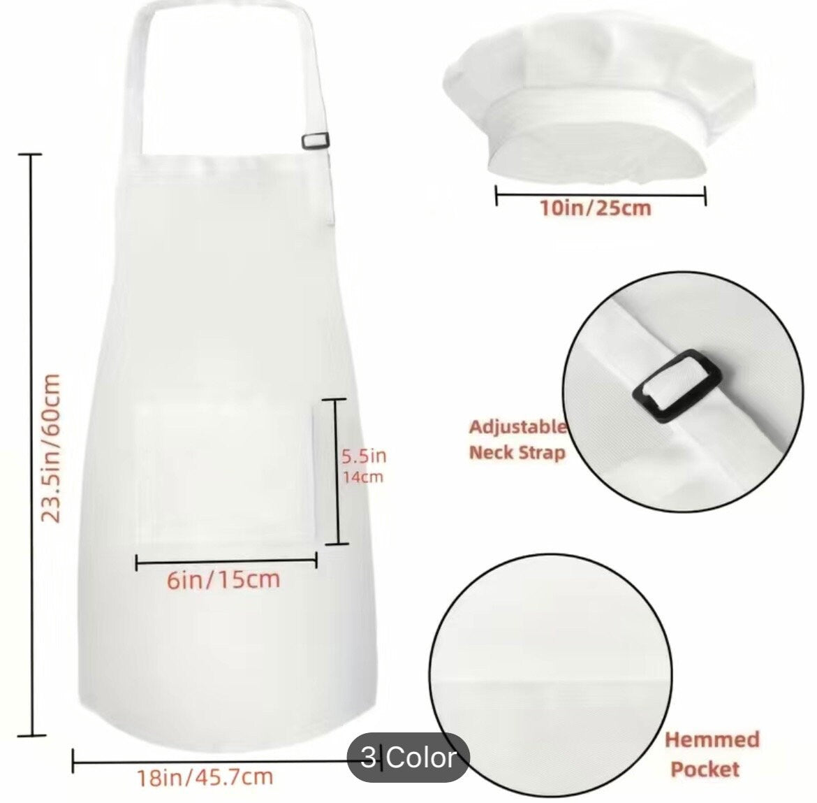 Personalised apron kids apron Little chef apron and chefs hat