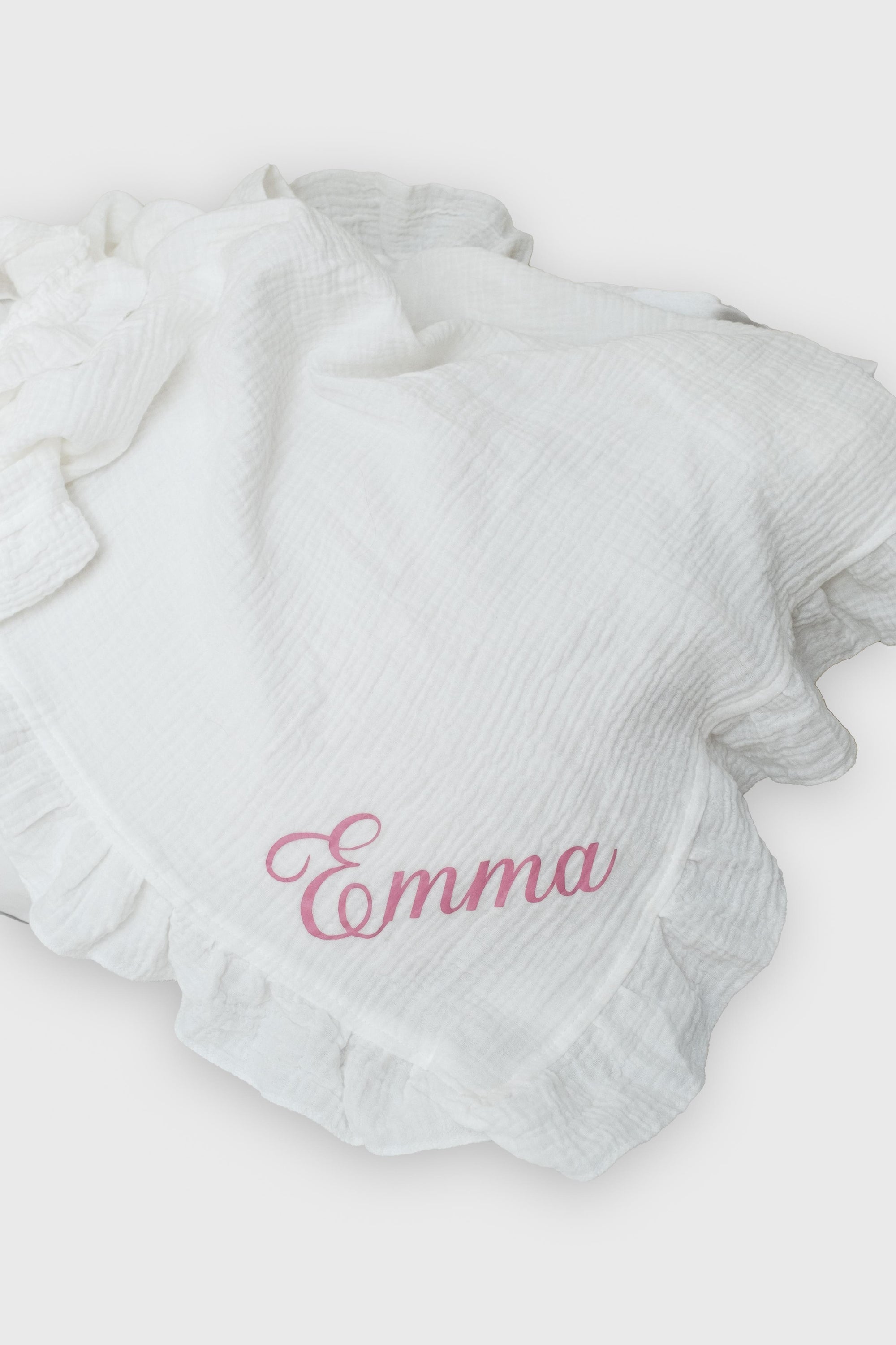 Personalised Muslin Baby Blanket – Custom Name Newborn Gift – Soft Cheesecloth Swaddle – Baby Shower Present – Keepsake Blanket