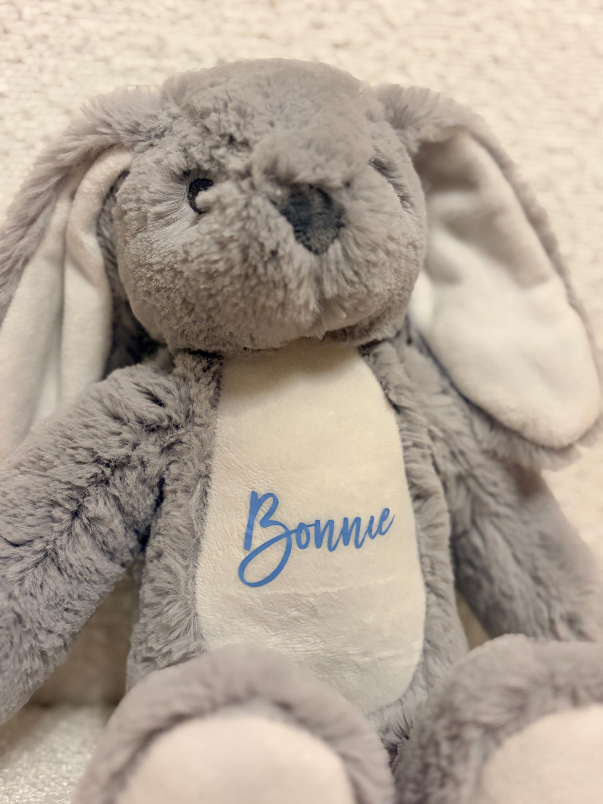 Personalised Bunny Soft Toy | Custom Name Baby Gift |