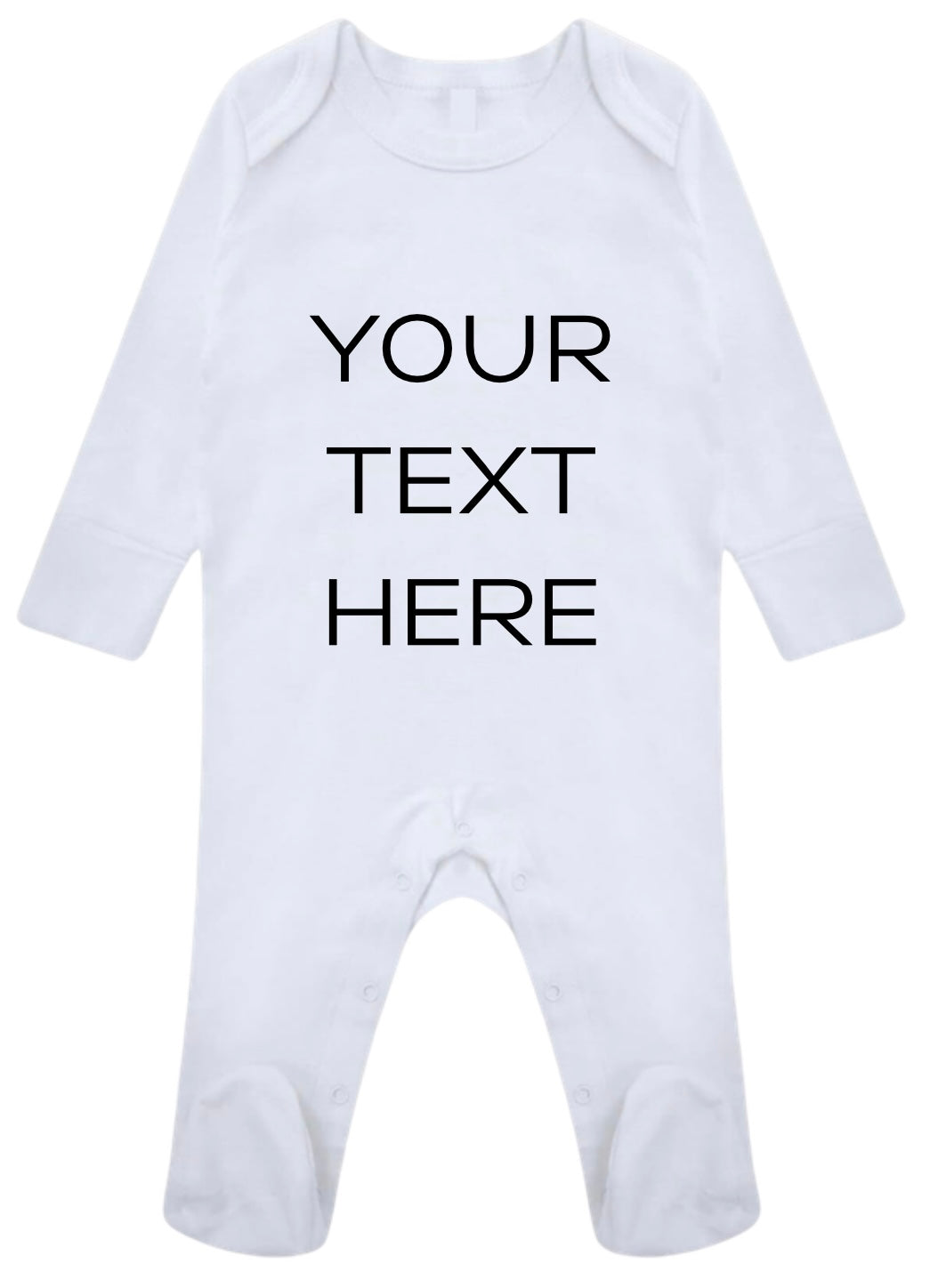 Personalised Baby Sleepsuit – Custom Text Baby Grow – Custom Baby Outfit – Personalised Newborn Sleepsuit Gift