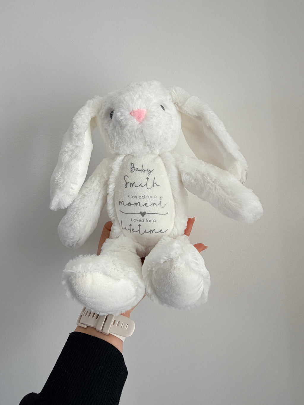 Personalised Baby Bunny Soft Toy | Custom Baby Loss Keepsake