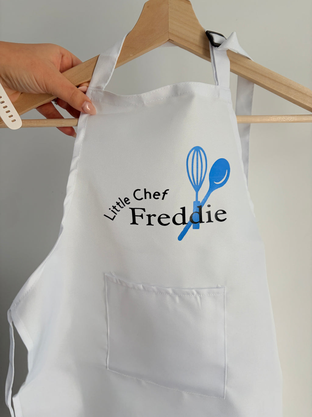Personalised apron kids apron Little chef apron and chefs hat
