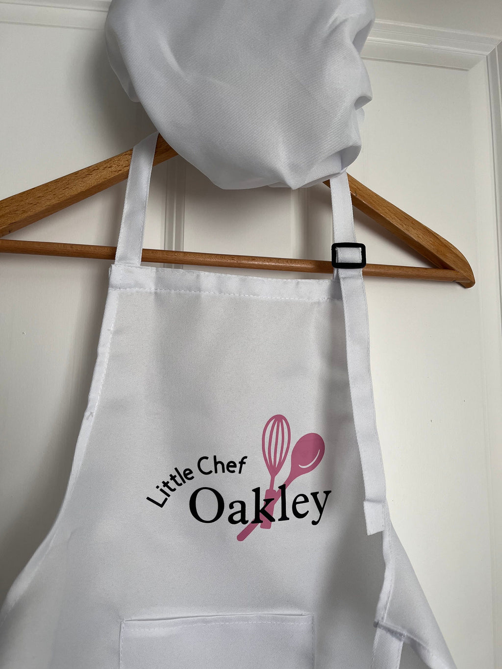 Personalised apron kids apron Little chef apron and chefs hat