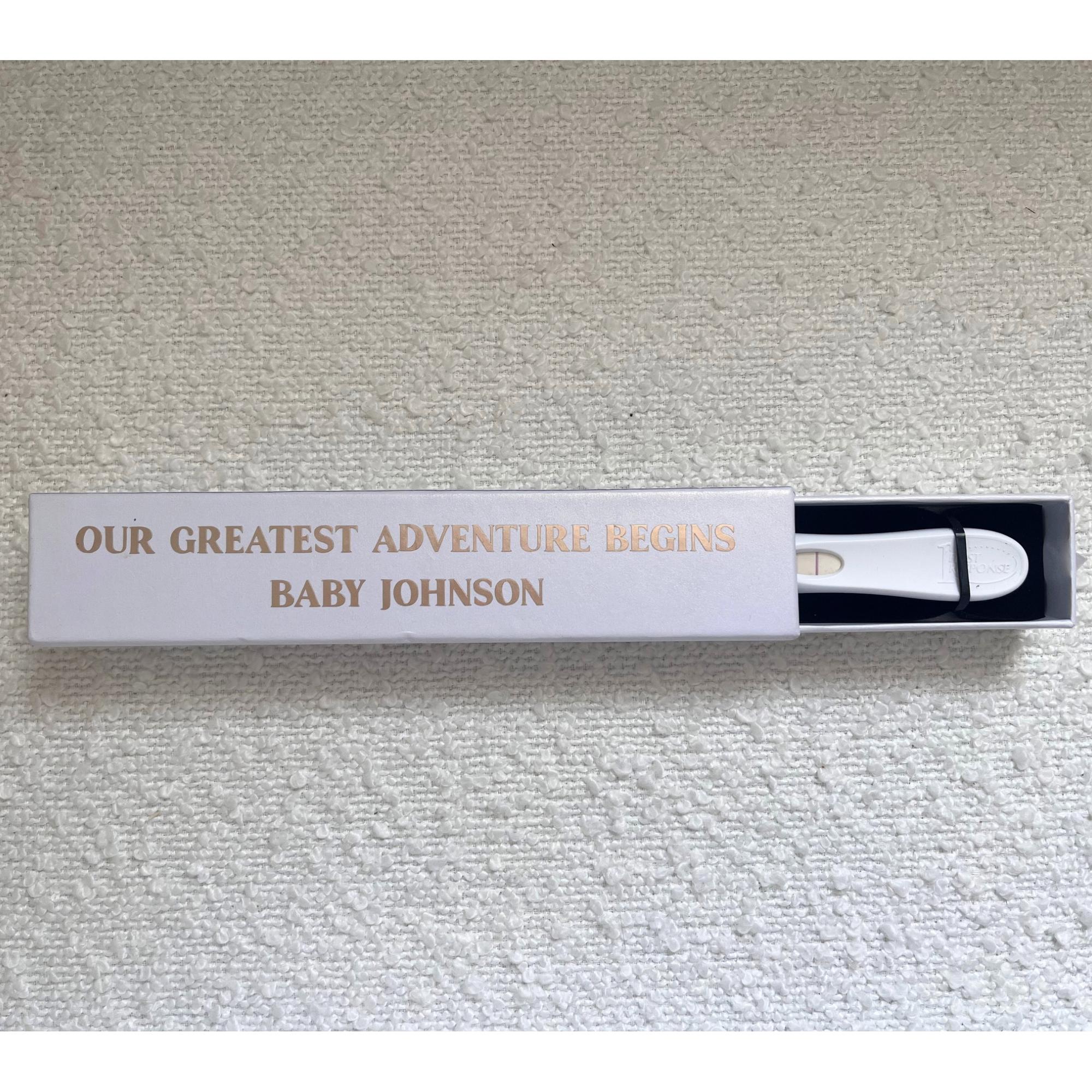 Personalised Pregnancy Test Keepsake Box – Custom Baby Announcement Gift | New Baby Memory Box | Baby Reveal Keepsake