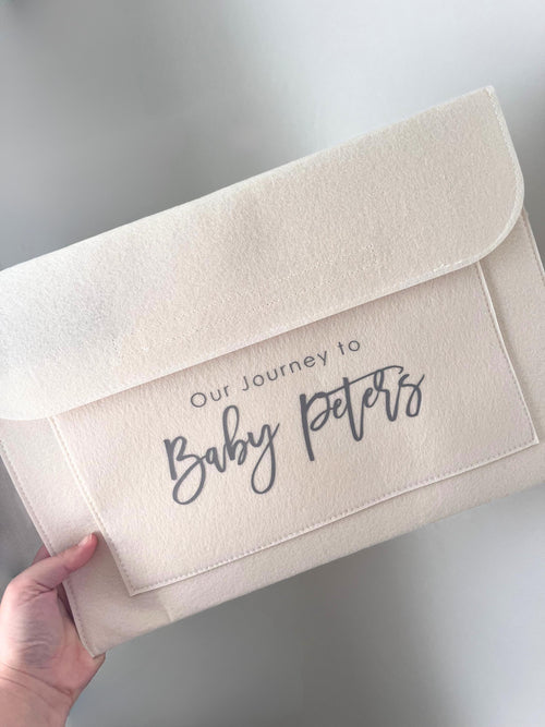Maternity Notes Folder Our Journey to Baby Surname Pregnancy Organiser Pregnancy keepsake Mum to be Gift baby Hospital Notes carrier