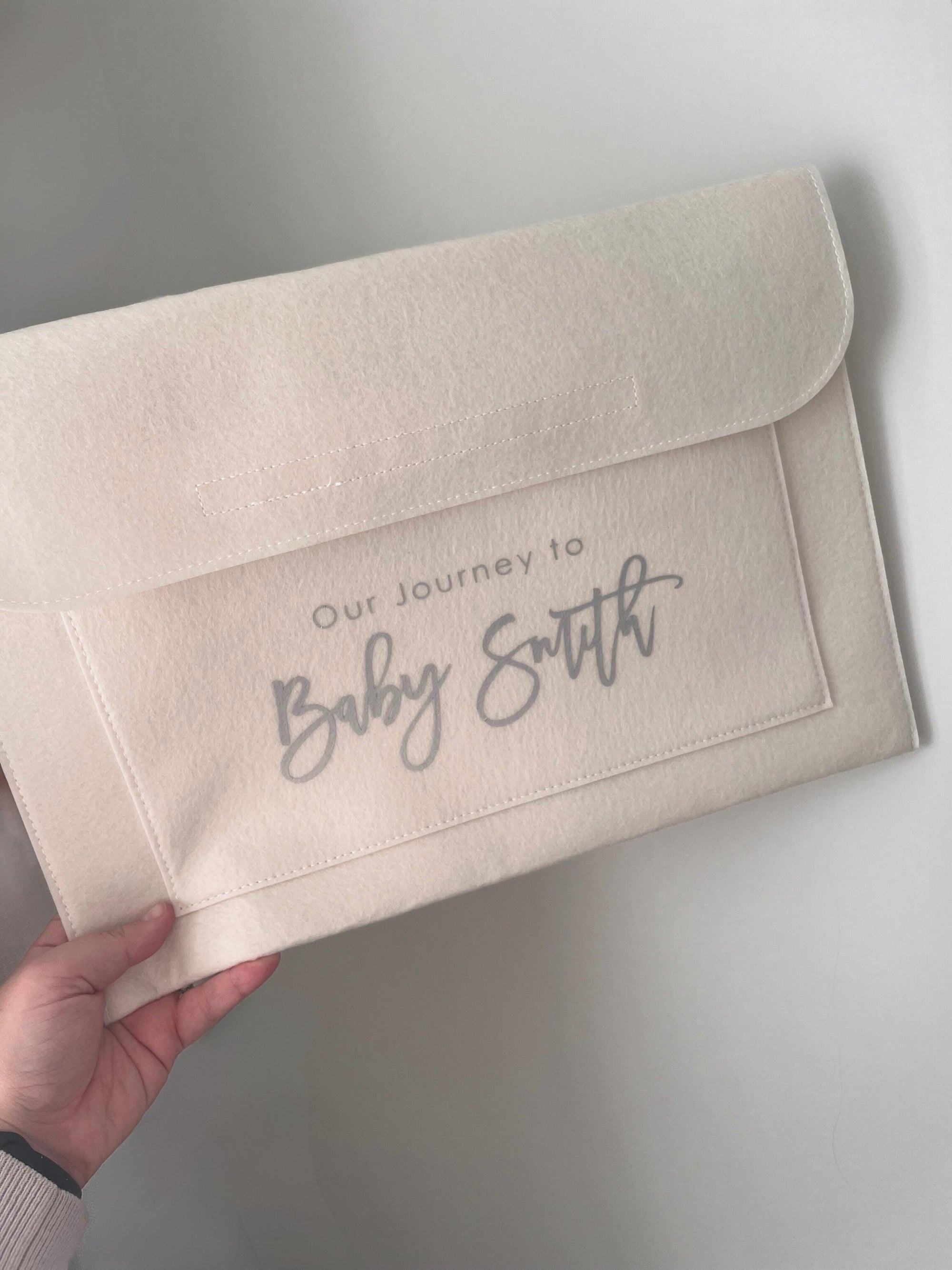 Maternity Notes Folder Our Journey to Baby Surname Pregnancy Organiser Pregnancy keepsake Mum to be Gift baby Hospital Notes carrier