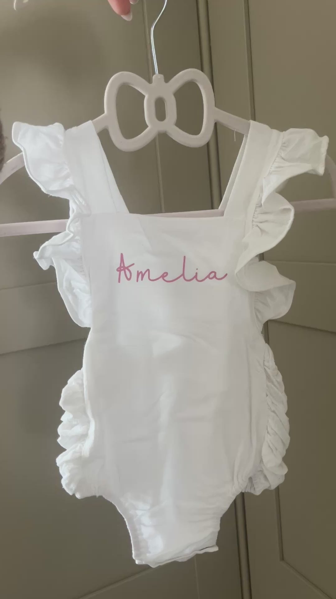 Personalised romper drill edge cute coming home first baby outfit keepsake clothing